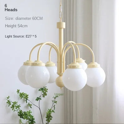 Lustre en verre au style rétro nordique pour décoration intérieure — LZ4X9P