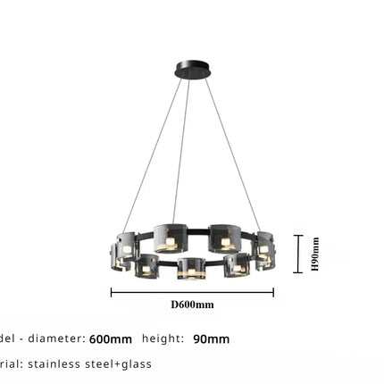 Lustre suspension en verre au design minimaliste moderne — LZ4Q9T1