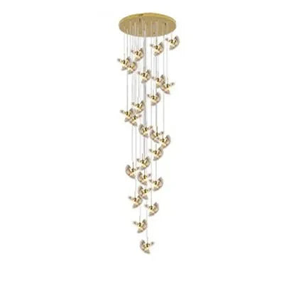 Suspension LED rotative au design créatif pour escalier — LZ4X9T