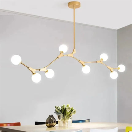 Lustre suspension nordique en verre pour éclairage élégant — LZ4X9B