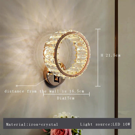 Applique murale LED en cristal de luxe au design moderne — LZ4X9T2
