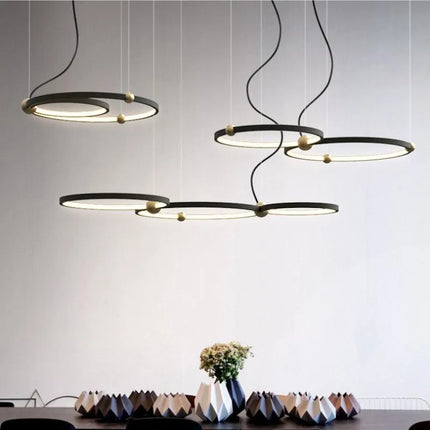 Lustre suspension LED moderne à anneau décoratif — LZ4X9Q