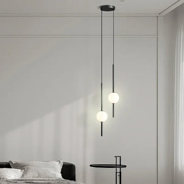 Nordique Simple boule de verre suspension lumières salle à manger chambre décor lampe suspendue Restaurant Bar Suspension lustres éclairage
