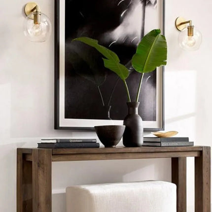 Applique murale LED avec abat-jour en verre et métal — LZ4X9P
