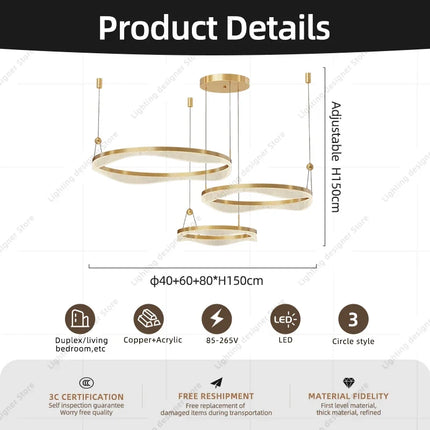 Lustre LED moderne pour décoration intérieure élégante — LZ4X9P2