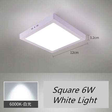 Plafonnier LED carré à montage en surface éclairage blanc froid — LZ4X9P