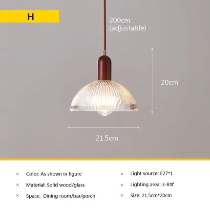 Suspension en verre au style japonais vintage pour intérieur — LZ4Q7M2