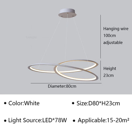 Lustre LED suspendu au design moderne