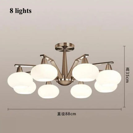 Lustre moderne en métal nickelé avec éclairage LED intégré — LZ4QJ7