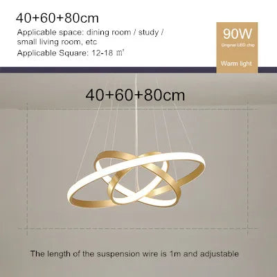 Lustre suspension nordique moderne avec LED et télécommande — LZQ7D2