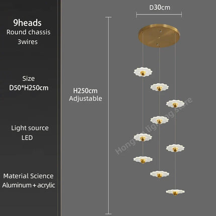 Lustre LED moderne pour intérieur élégant et contemporain — LZ4X9P