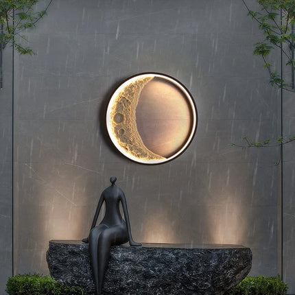 Applique murale LED forme lune étanche pour jardin extérieur — LZ4X9T2