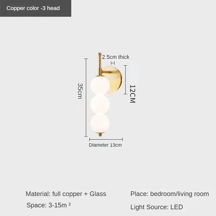 Applique murale en cuivre au design moderne pour décoration intérieure — LZ4X9T2