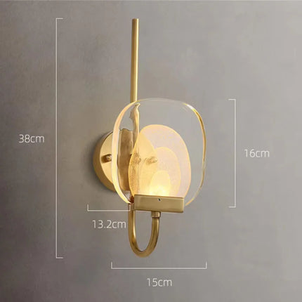Applique murale LED en laiton et cristal au design moderne — LZ4QJ7M
