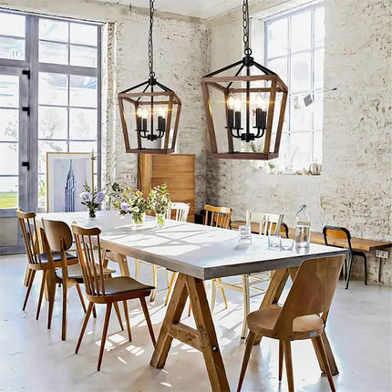 Lustre suspension industriel forme cage à oiseaux rétro américain — LZ4X9P