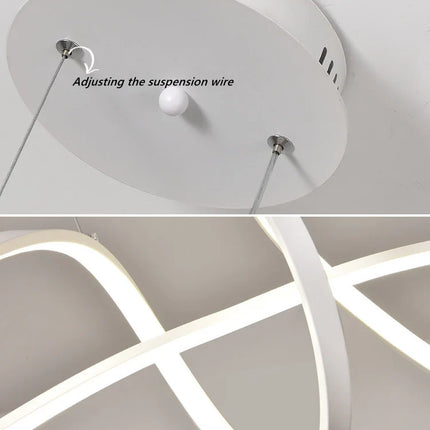 Lustre papillon en aluminium avec éclairage LED intégré — LZ4X9P