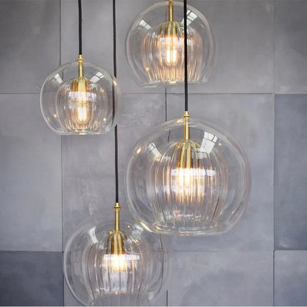 Lustre suspension LED en verre style nordique pour bureau et restaurant — LZ4X9T2