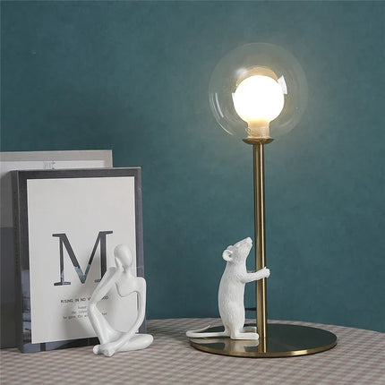 Lampadaire moderne en résine avec animaux LED sur pied — LZ4X7Q