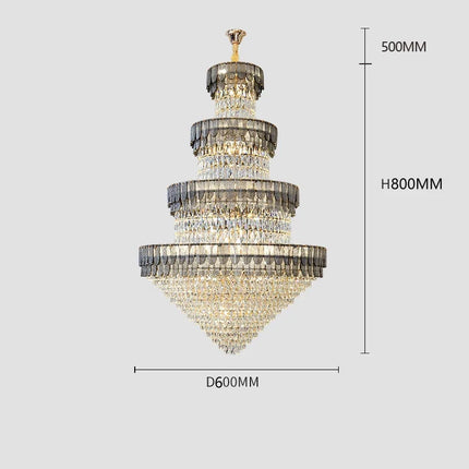 Lustre cristal design contemporain pour salon et hôtel — LZ4X9M