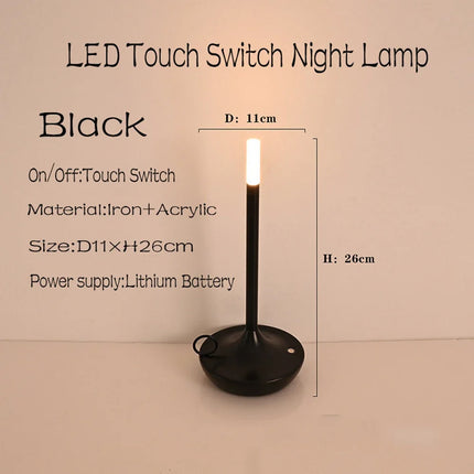 Lampe de table LED rechargeable tactile pour ambiance et décoration — LZ4X7Q