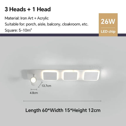 Plafonnier LED moderne style nordique pour intérieur et extérieur — LZ4X9T2