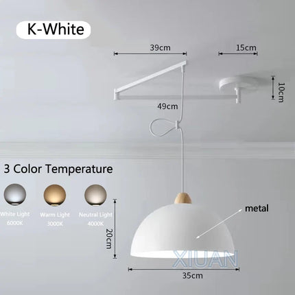 Suspension LED moderne à bras oscillant mobile — LZ4X7Q9