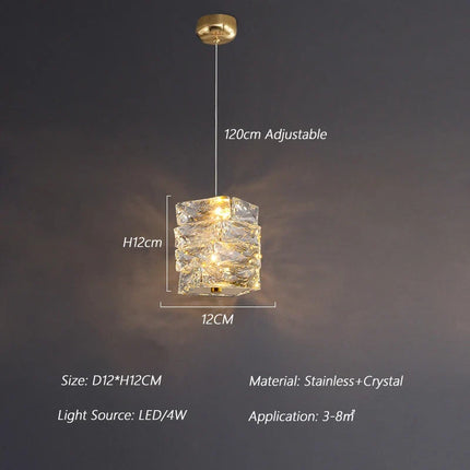 Suspension nordique en acier inoxydable avec cristal décoratif — LZ4X9P