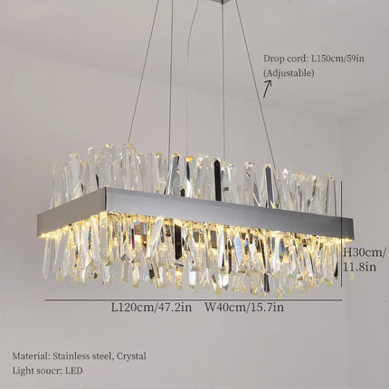 Lustre en cristal lumineux style nordique pour décoration moderne — LZ4XJ9