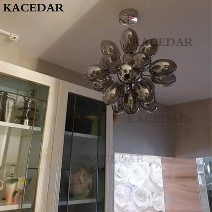 Lustre suspension en verre design nordique moderne de luxe — LZ4X9P