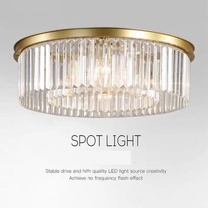 Lustre LED rétro américain en métal avec chaîne et cristal — LZ4X9P