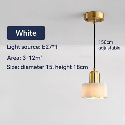 Suspension nordique en marbre et cuivre au design moderne — LZ4X9T