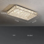 Cristal long 70-41cm / Corps de lampe chromé / Gradation de trois couleurs