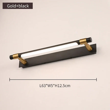 applique led moderne en cuivre pour miroir avant