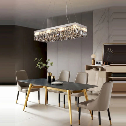 Plafonnier LED doré à intensité variable avec cristal design moderne — LZ4X9P2