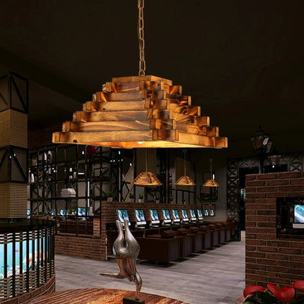 Suspension en bois style nordique pour cafés, bars et restaurants — LZ4X9T2