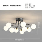Noir 15 boules blanches / Blanc froid 6000K