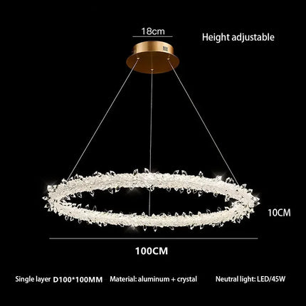Lustre moderne en cristal pour décoration intérieure élégante — LZ4X9J