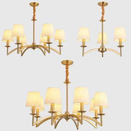 Lustre suspension rétro en tissu pour décoration campagne — LZ4M9X