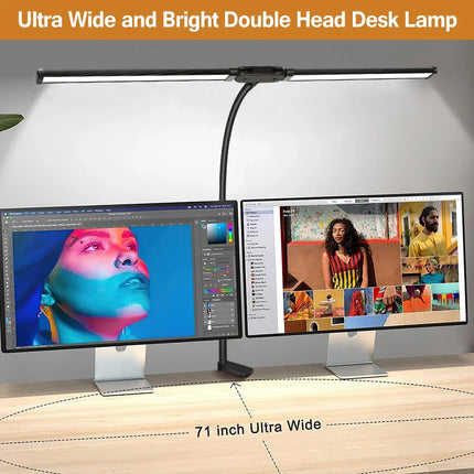 Lampe de bureau LED à double tête orientable — LZ4X9P2