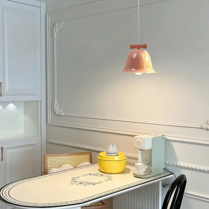 Suspension moderne en forme de cloche avec nœud décoratif — LZ4XJ9