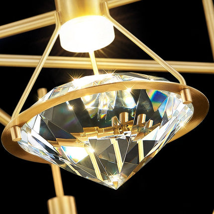 Suspension LED design luxe en forme de diamant Savia — LZ4X9Q
