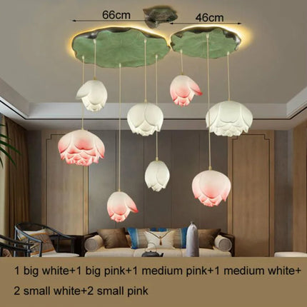 Suspension LED rétro en forme de fleur de lotus — LZ4X9J2