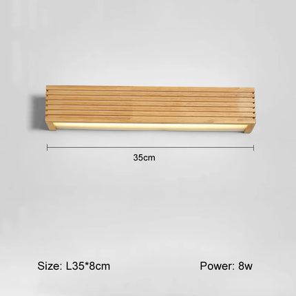 Applique murale LED en bois massif style nordique pour lecture — LZ4T9XQ