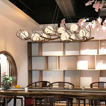 Lustre suspension style nordique rétro wabi-sabi pour restaurant et boutique — LZ4P9X