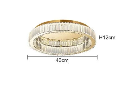 Plafonnier circulaire en cristal pour décoration intérieure moderne — LZ4X9P2Q
