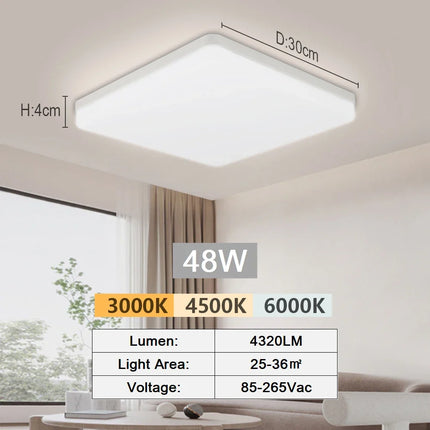 Plafonnier LED carré connecté avec commande vocale Alexa et Google — LZ4X9P