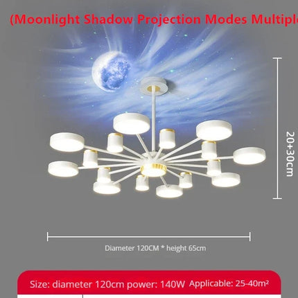 Lustre suspension en cristal effet aurores boréales — LZ4P9XQ