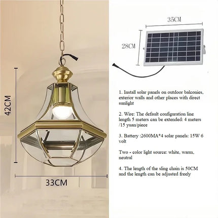 Suspension extérieure en cuivre style américain rural étanche pour porche et balcon — LZ4XQ9