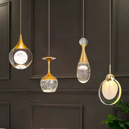 Lustre nordique en cristal pour décoration moderne et élégante — LZ4X9T