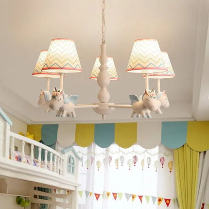 Lustre suspension dessin animé licorne pour chambre d’enfant — LZ4P9XQ